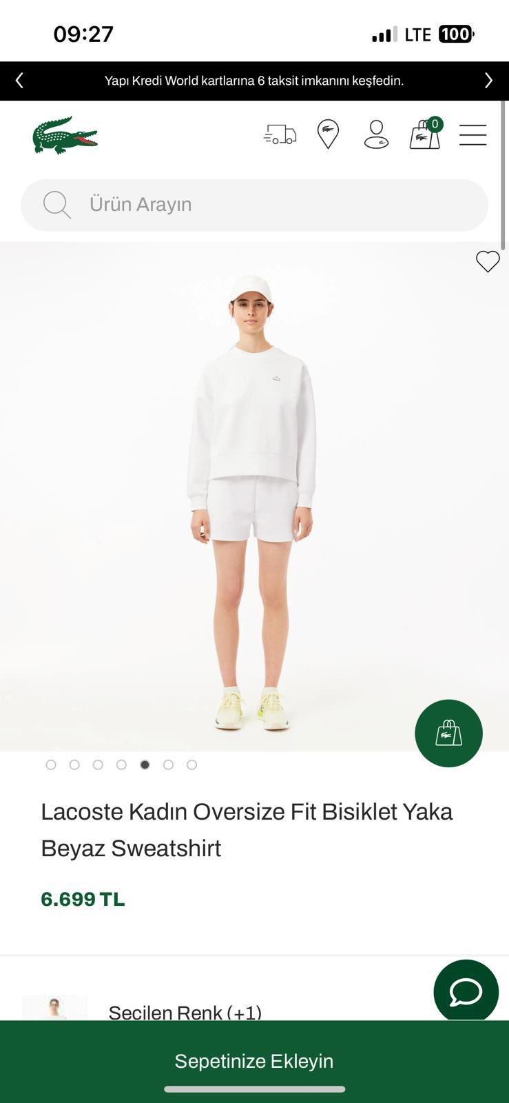 LCST Oversize Beyaz Sweatshirt