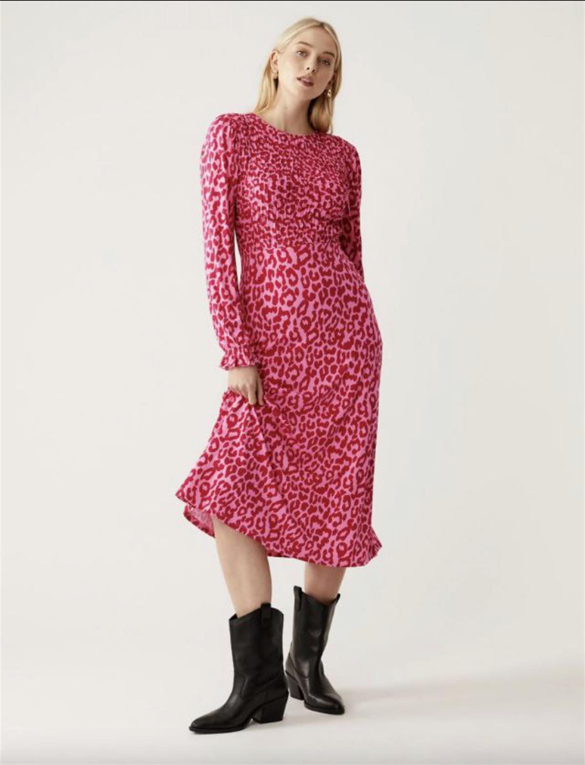 Marks&Spencer Full Likralı Leopar Desenli Elbise