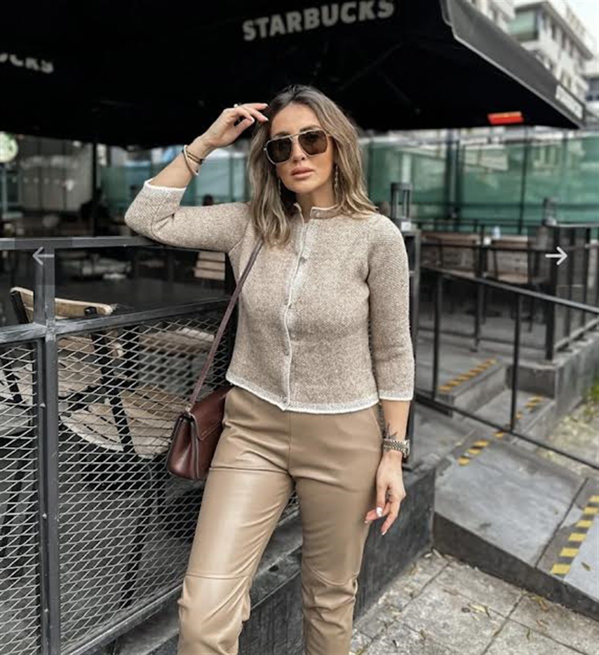 Orjinal Marka Bej Hırka