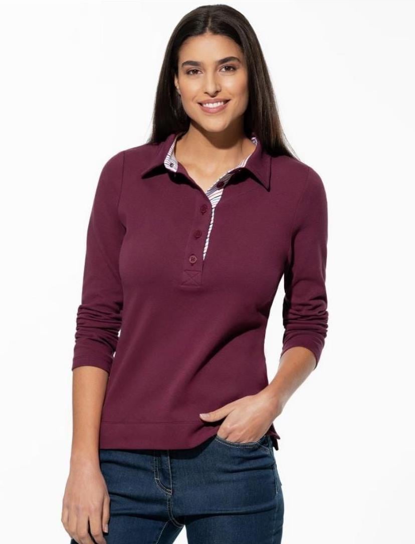 WB Yakalı Bordo Sweatshirt