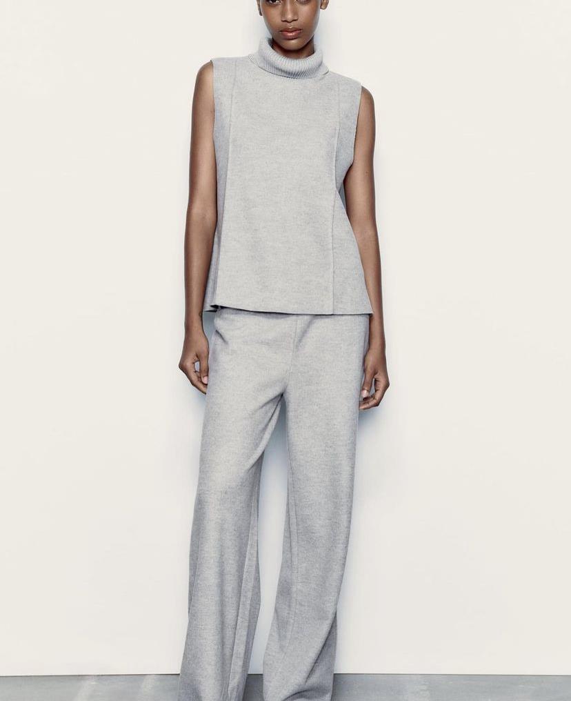 ZR Gri Boğazlı Örgü Süveter