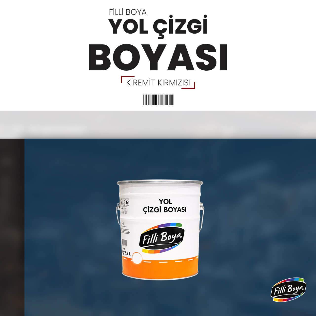 Filli Boya Yol Çizgi Banner Mobil