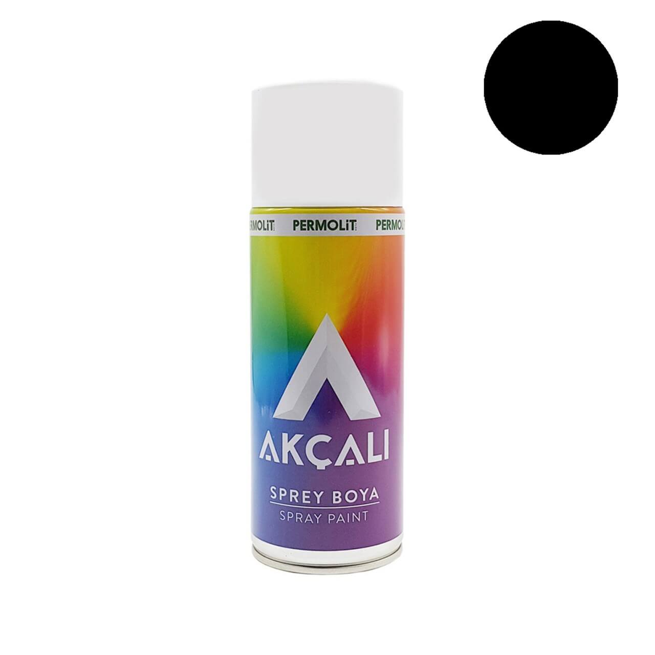 Akçalı Sprey Boya 400ML Parlak Siyah-Sprey Boyalar-FLZ03261