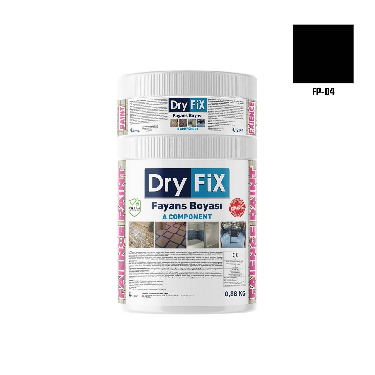 DRY FİX FAİENCE PAİNT FAYANS BOYASI 1 KG SET FP-04
