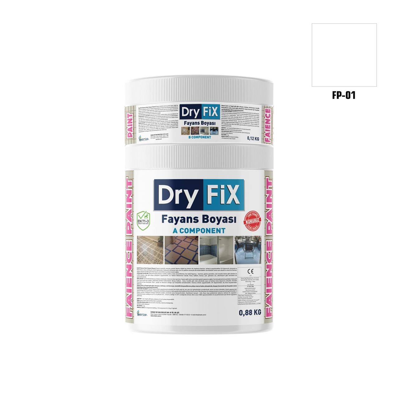 DRY FİX FAİENCE PAİNT FAYANS BOYASI 1 KG SET FP-01