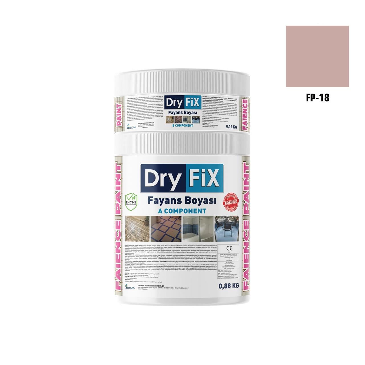 DRY FİX FAİENCE PAİNT FAYANS BOYASI 2 KG SET FP-18-Fayans Boyası-FLZ08452