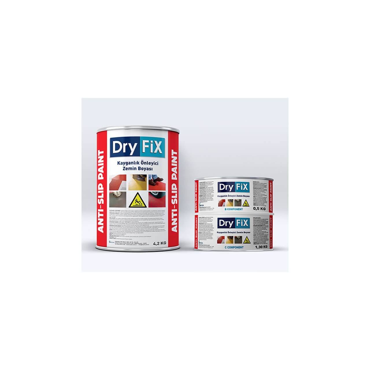 Dryfix Anti Slip Paint Kaymaz Boya 6 Kg Set-Sıvı Yalıtım Malzemeleri-FLZ07545