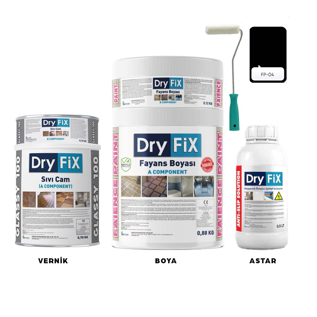 Dryfix Fayans Boyama Seti FP-04-Fonksiyonel Boyalar-FLZ09149