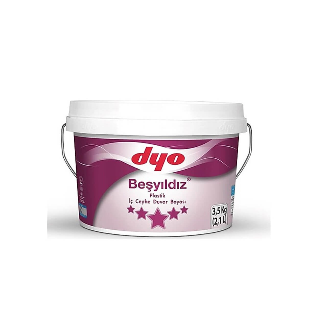 DYO Beşyıldız Plastik Boya 3.5 Kg-İç Cephe Boyaları-FLZ01764