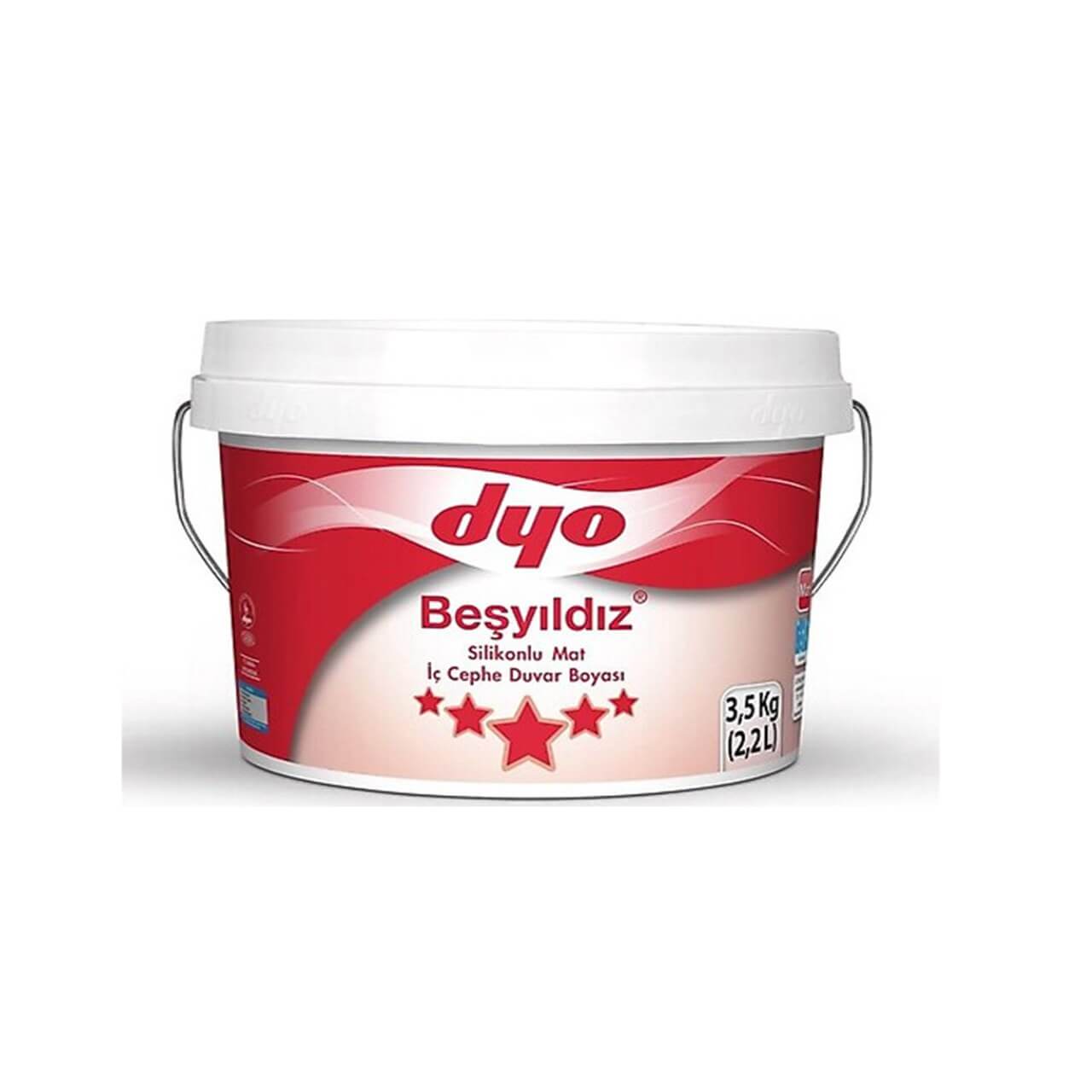 DYO Beşyıldız Silikonlu Mat Boya 3.5 Kg-İç Cephe Boyaları-FLZ01761