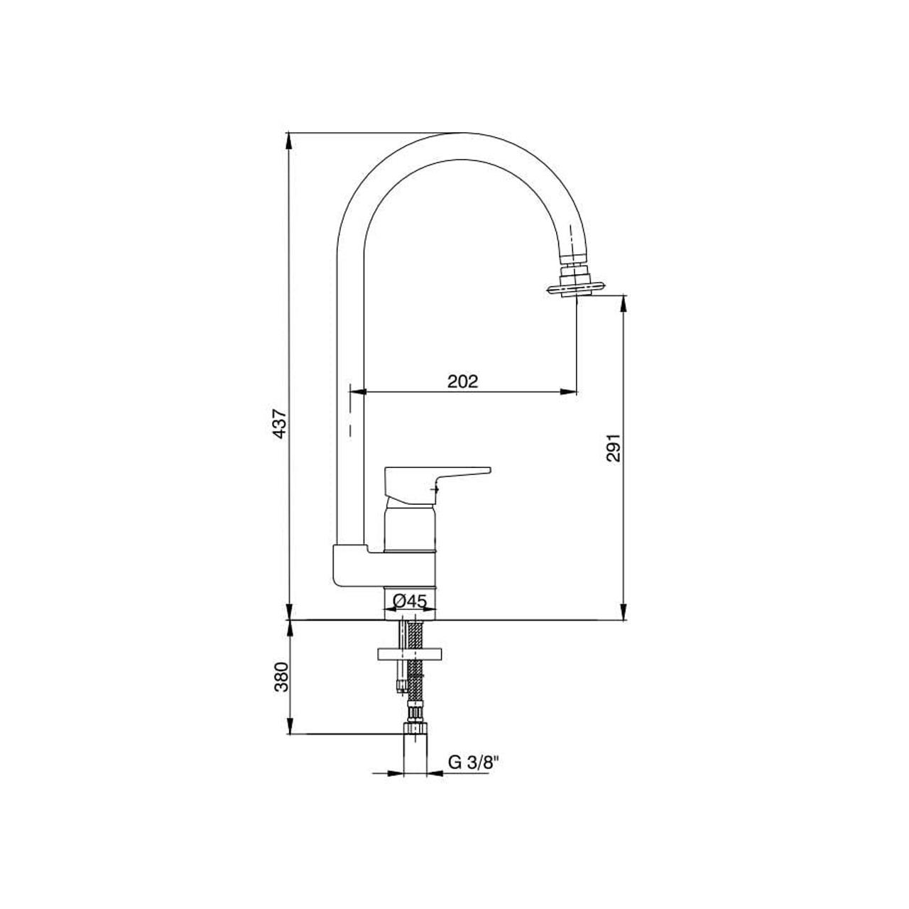 ECA Dalia Mafsallı Mutfak Eviye Bataryası 102118144 Oynar Başlı