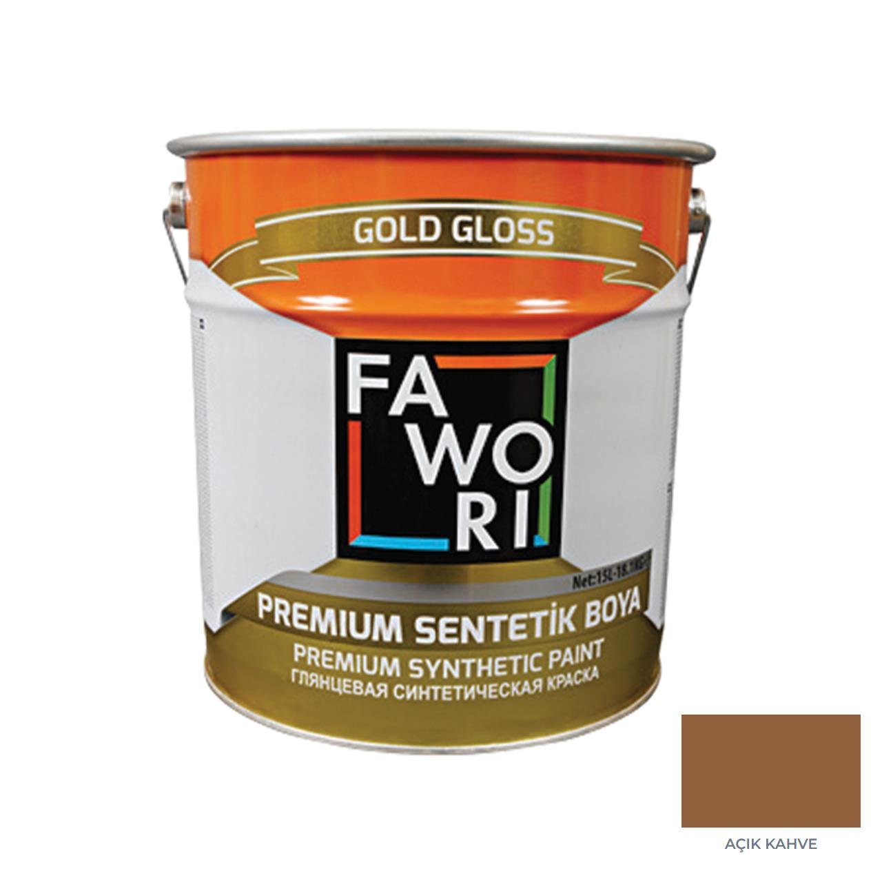 Fawori Premium Sentetik Boya 15 Kg Açık Kahve-Fawori Sentetik Boyalar-FLZ01019