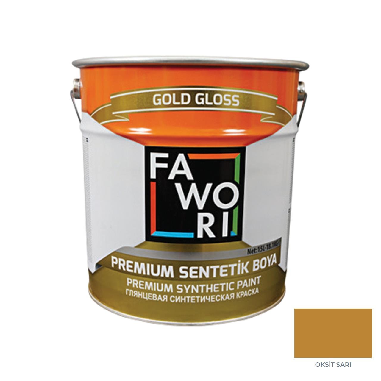 Fawori Premium Sentetik Boya 15 Kg Oksit Sarı-Fawori Sentetik Boyalar-FLZ01019
