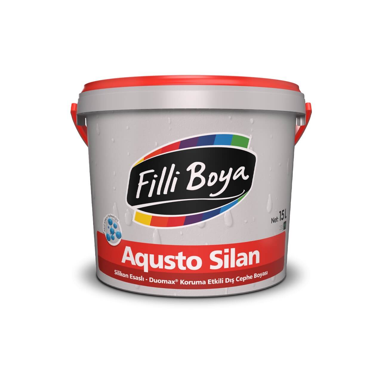 Filli Boya Aqusto Silan Silikonlu Dış Cephe Boyası 2.5 LT Beyaz-Dış Cephe Boyaları-FLZ00240
