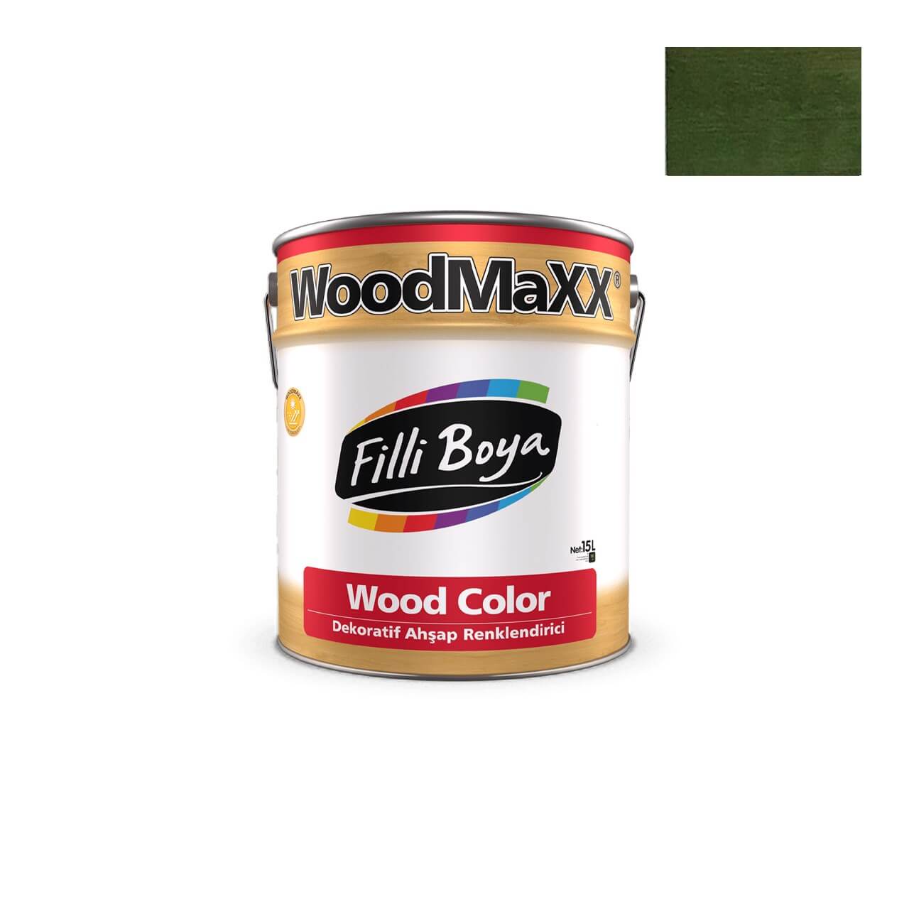 Filli Boya Wood Color Ahşap Koruyucu 0.75 LT Orman Yeşili-Ahşap ve Mobilya Boyaları-FLZ00360