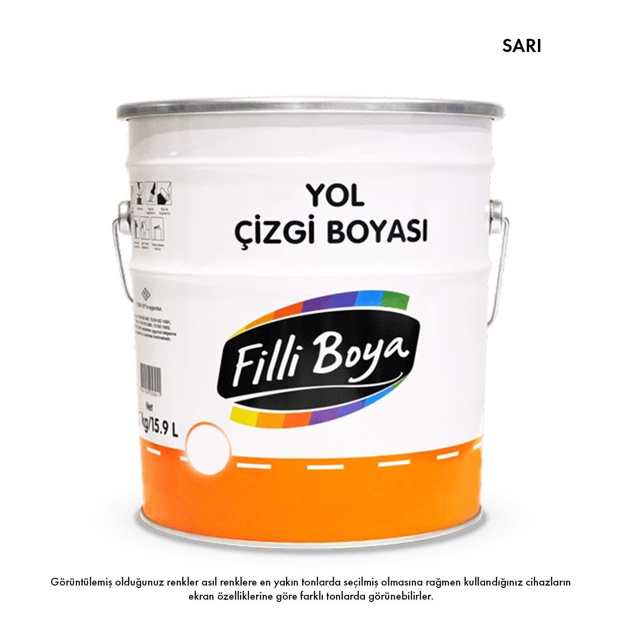 Filli Boya Yol Çizgi Boyası Sarı 25 Kg-Endüstriyel Boyalar-FLZ00577