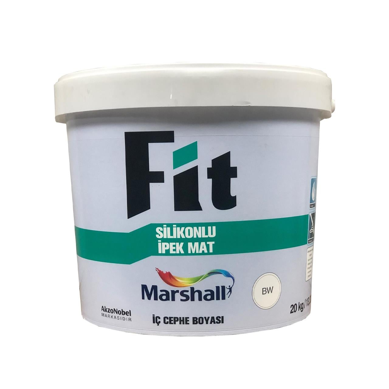 Marshall Fit Silikon Mat Bw 7.5 Lt-İç Cephe Boyaları-FLZ01691