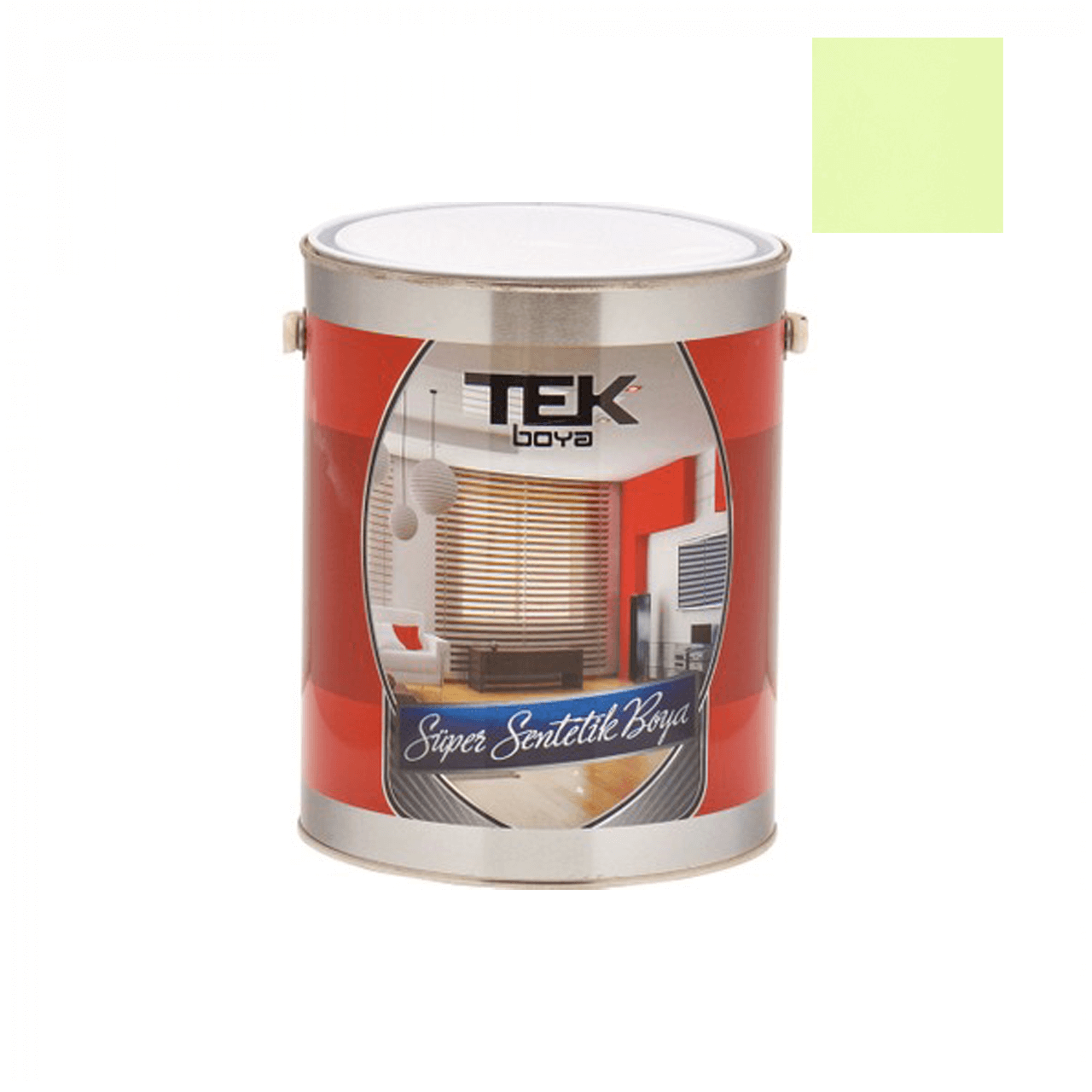 Tek Parlak Yağlı Boya 15 LT. Fıstık Yeşil 728-Yağlı Boyalar-FLZ01325