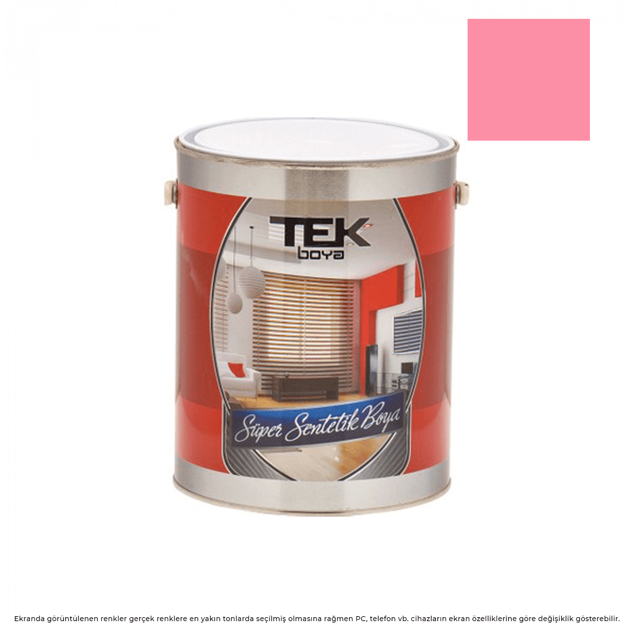 Tek Parlak Yağlı Boya 15 LT. Pembe 715(RL-3015)-Yağlı Boyalar-FLZ01334