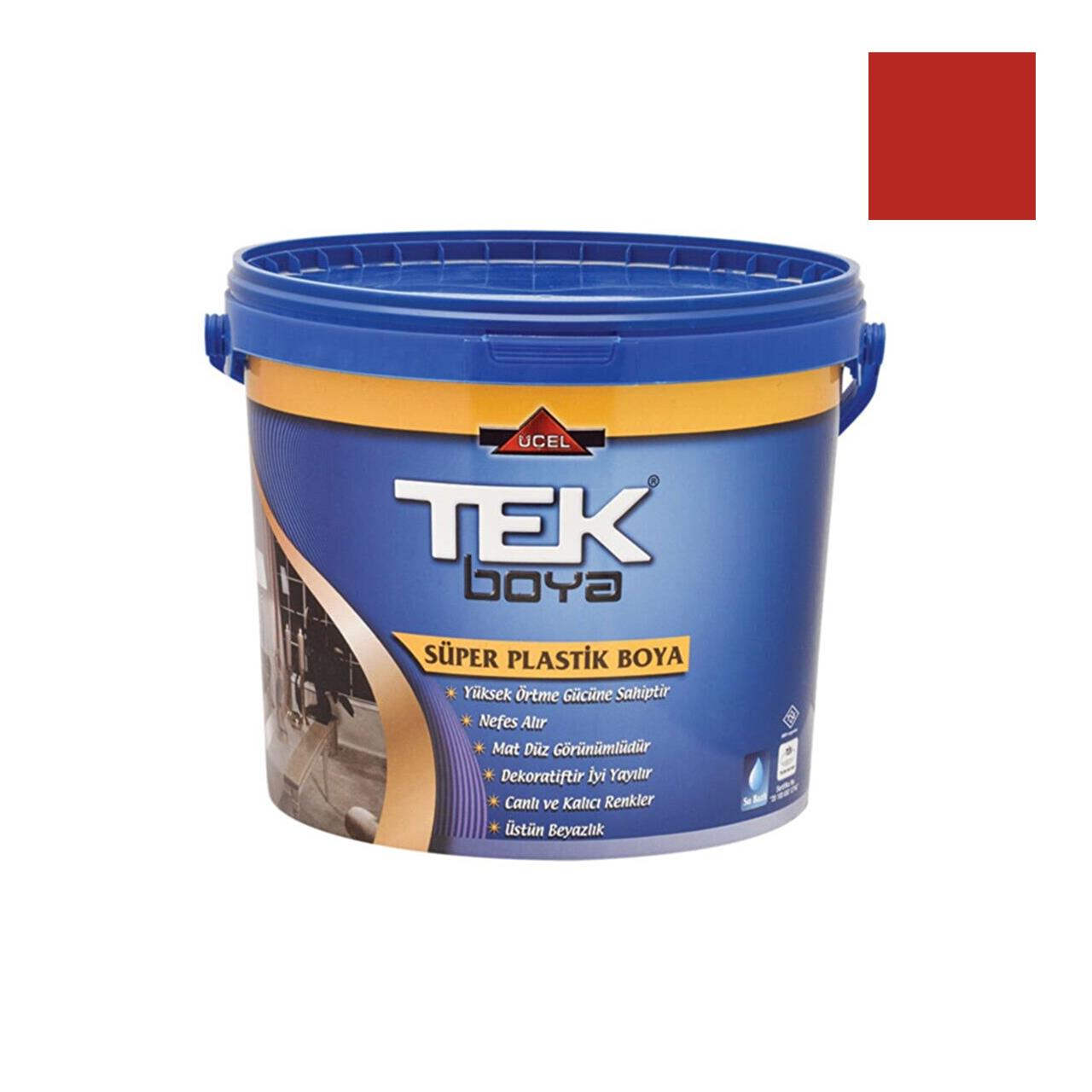 Tek Süper Plastik İç Cephe Boyası 15 Lt. Bayrak Kırmızı-İç Cephe Boyaları-FLZ01238