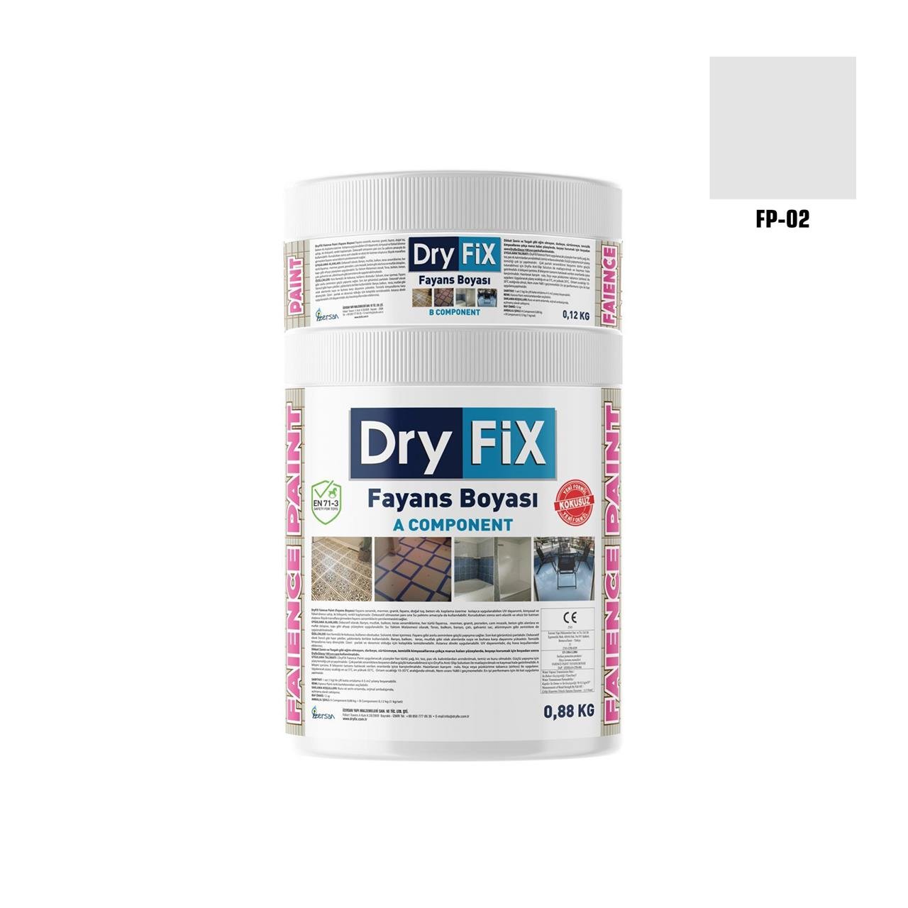 DRY FİX FAİENCE PAİNT FAYANS BOYASI 1 KG SET FP-02