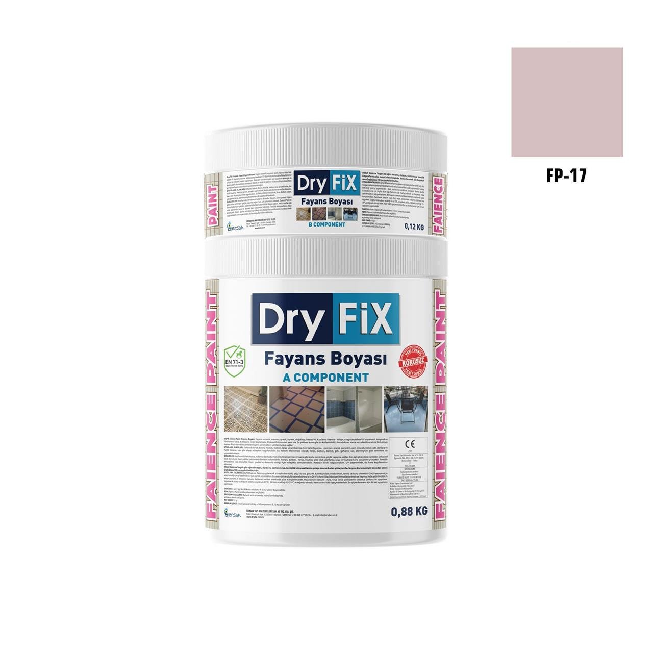 DRY FİX FAİENCE PAİNT FAYANS BOYASI 2 KG SET FP-17-Fayans Boyası-FLZ08451