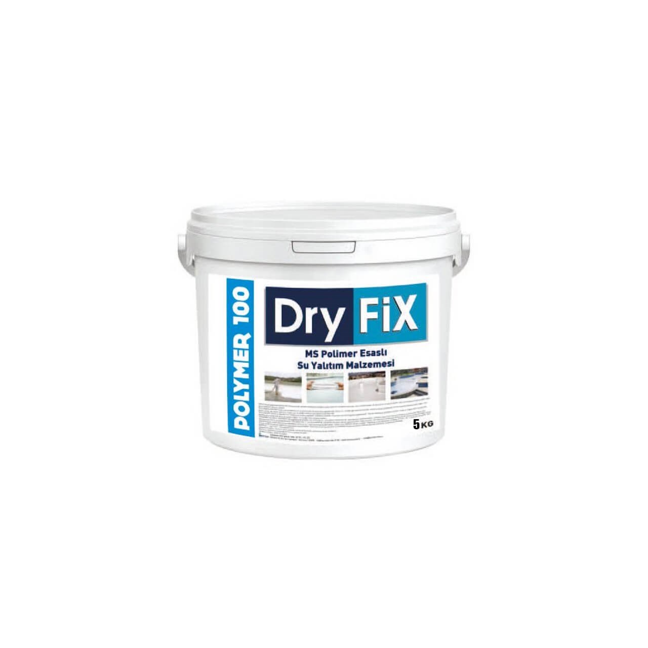 Dryfix Polymer 100 Polimer Su Yalıtım 5kg Kırmızı-Sıvı Yalıtım Malzemeleri-FLZ07513