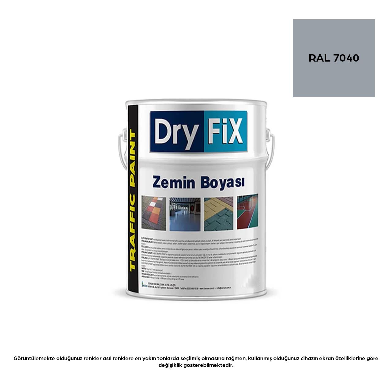Dryfix Traffic Paint Zemin Boyası 18 Kg Ral 7040 Gri-Zemin Boyası-FLZ08166