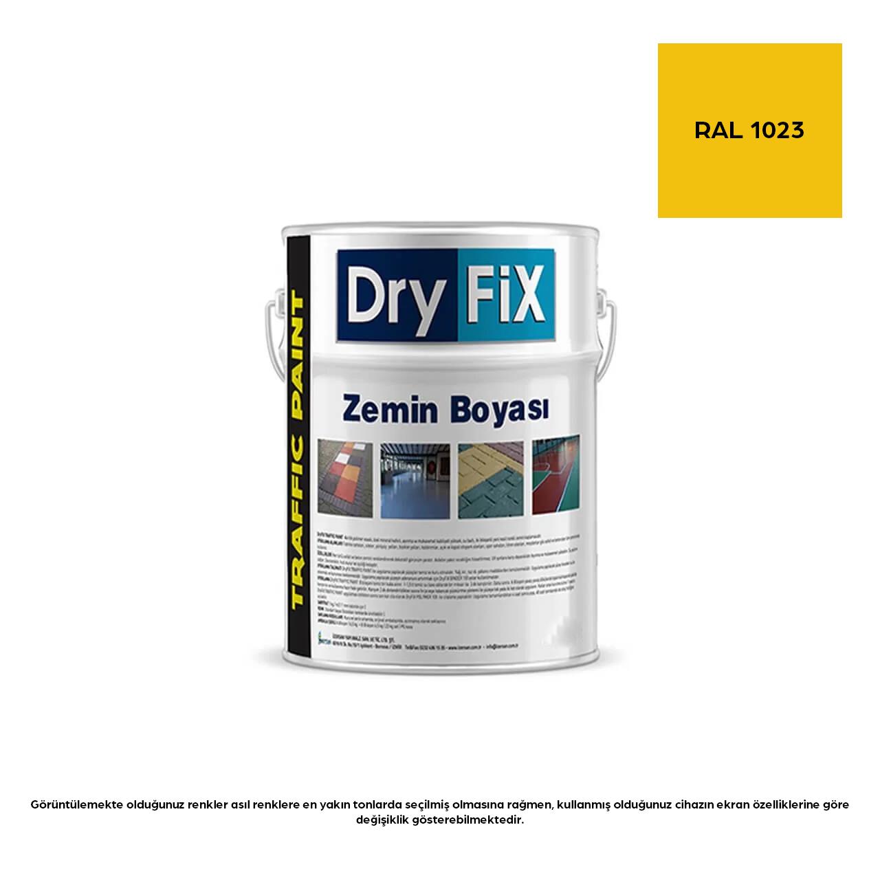 Dryfix Traffic Paint Zemin Boyası 5 Kg Ral 1023 Sarı-Zemin Boyası-FLZ08171