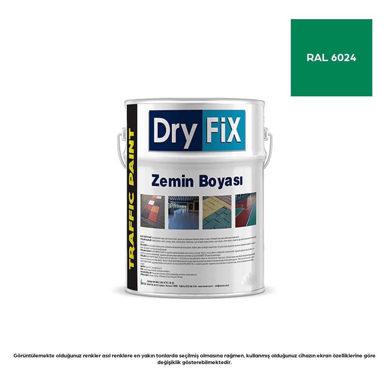 Dryfix Traffic Paint Zemin Boyası 5 Kg Ral 6024 Yeşil-Zemin Boyası-FLZ08175