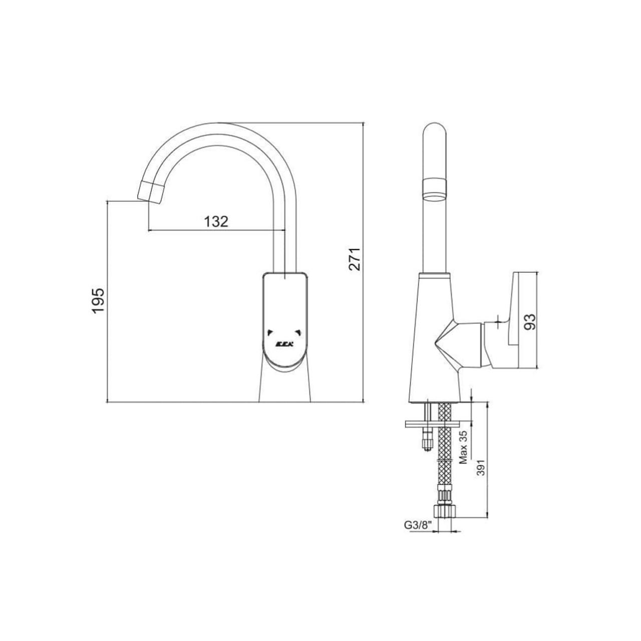 ECA Dalia Kuğu Lavabo Bataryası 102188134 