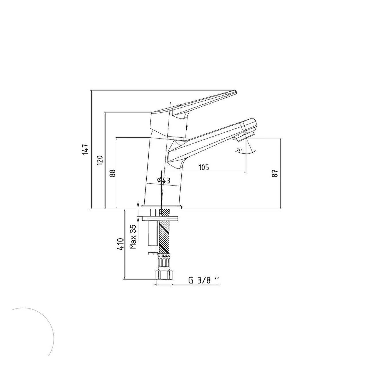 ECA Spylos Lavabo Bataryası Krom 102188125