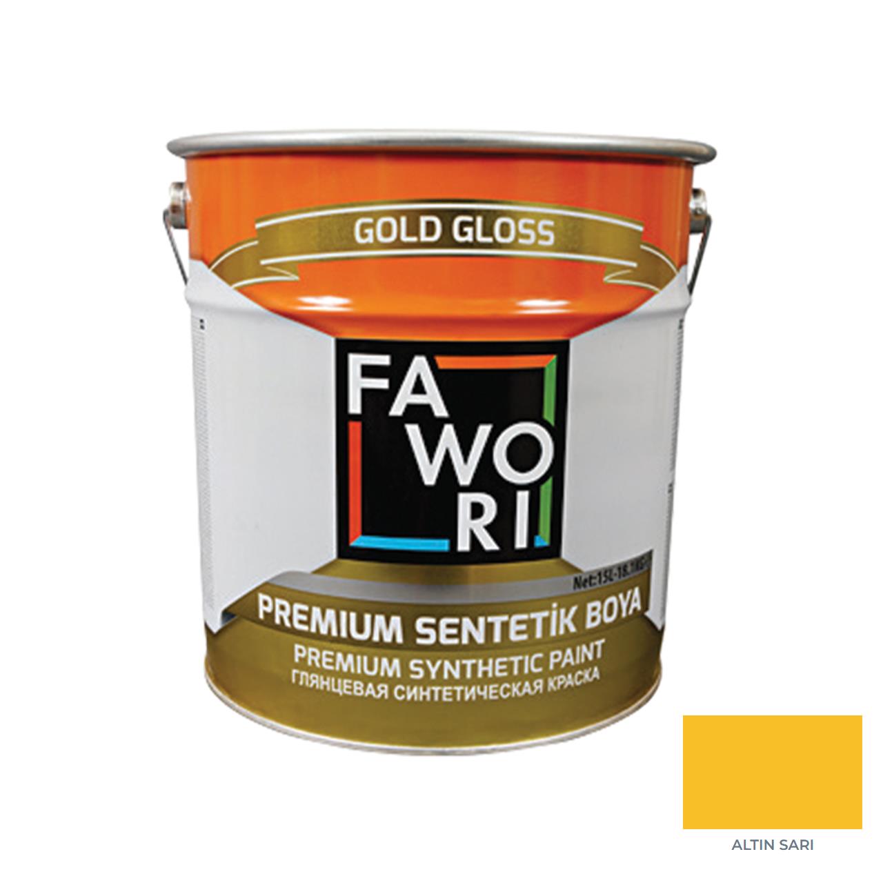 Fawori Premium Sentetik Boya 15 Kg Altın Sarı-Fawori Sentetik Boyalar-FLZ01019