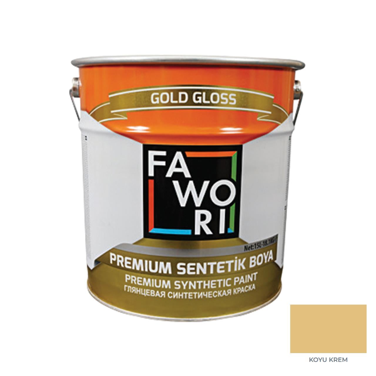 Fawori Premium Sentetik Boya 15 Kg Koyu Krem-Fawori Sentetik Boyalar-FLZ01019