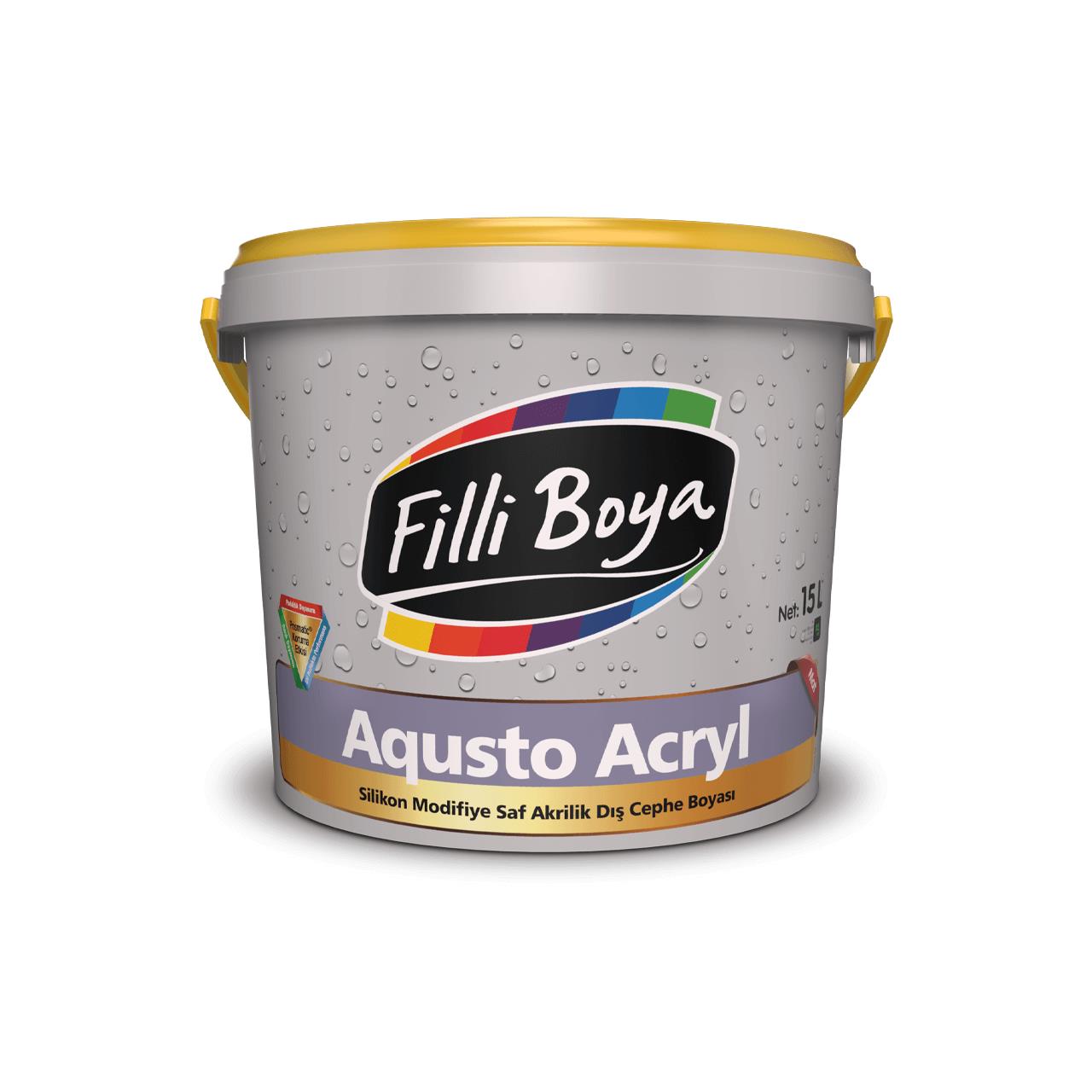 Filli Boya Aqusto Acryl Mat Saf Akrilik Dış Cephe Boyası 2.5 LT Beyaz-Dış Cephe Boyaları-FLZ00227
