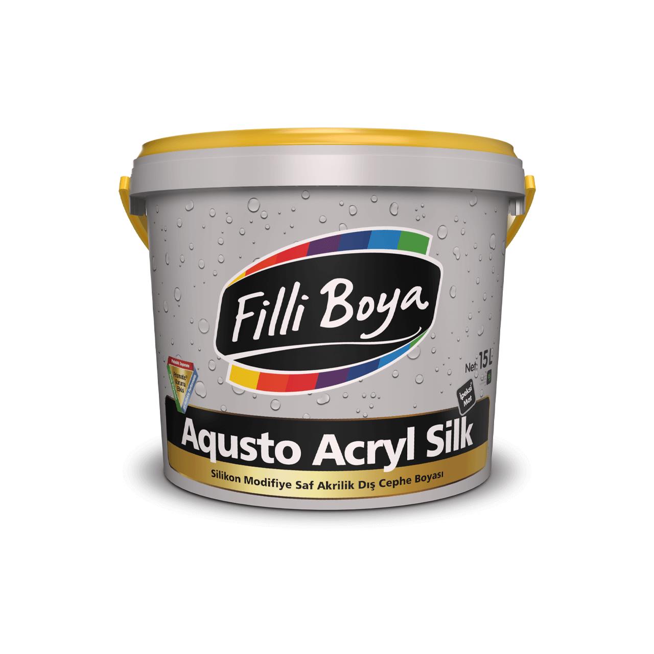 Filli Boya Aqusto Acryl Silk  Saf Akrilik Dış Cephe Boyası 15 LT Beyaz-Dış Cephe Boyaları-FLZ00216