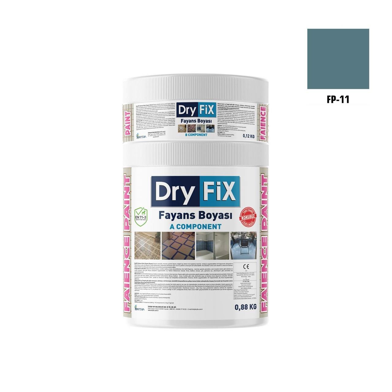 DRY FİX FAİENCE PAİNT FAYANS BOYASI 1 KG SET FP-11-Fayans Boyası-FLZ08425