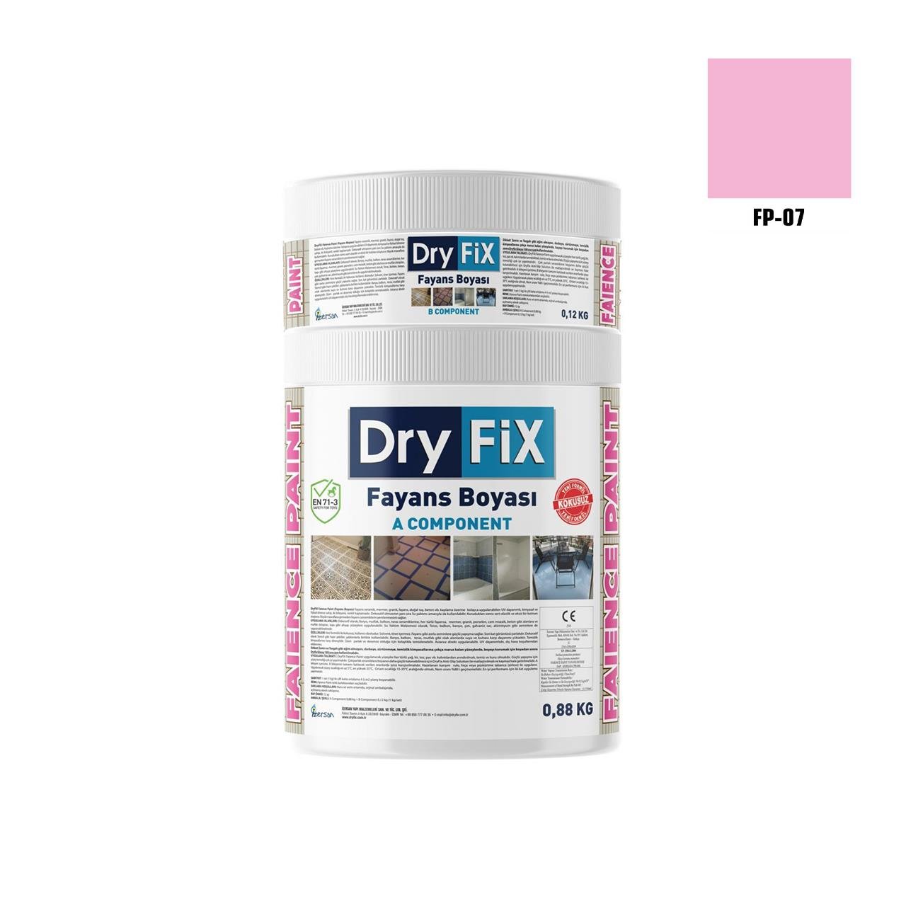 DRY FİX FAİENCE PAİNT FAYANS BOYASI 1 KG SET FP-07-Fayans Boyası-FLZ08421