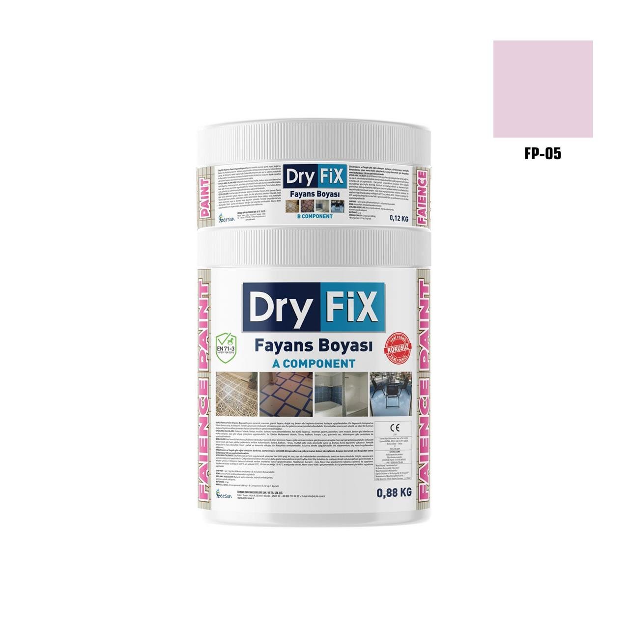 DRY FİX FAİENCE PAİNT FAYANS BOYASI 2 KG SET FP-05-Fayans Boyası-FLZ08439