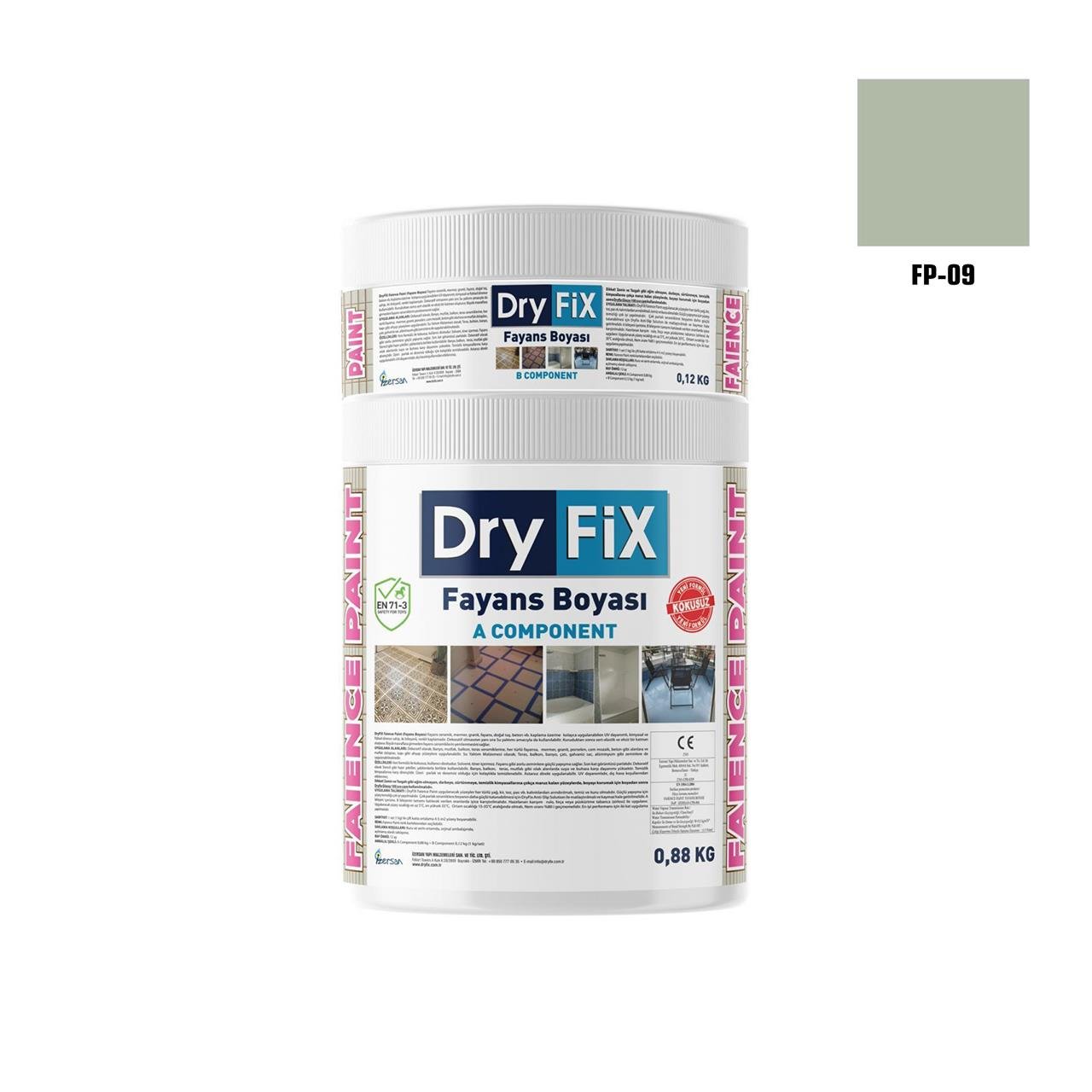 DRY FİX FAİENCE PAİNT FAYANS BOYASI 2 KG SET FP-09-Fayans Boyası-FLZ08443
