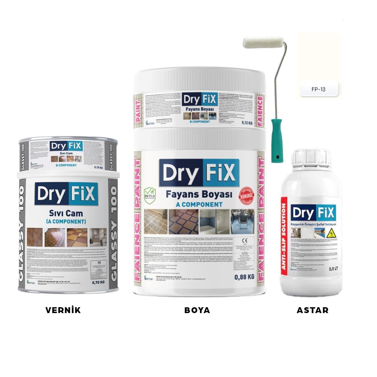 Dryfix Fayans Boyama Seti FP-13-Fonksiyonel Boyalar-FLZ09150