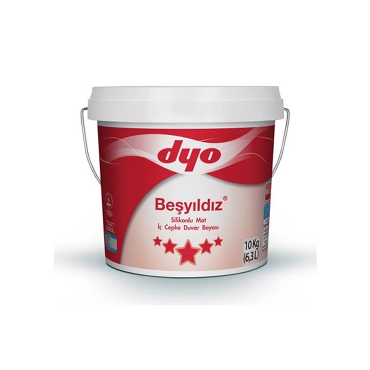 DYO Beşyıldız Silikonlu Mat Boya 10 Kg-İç Cephe Boyaları-FLZ01760