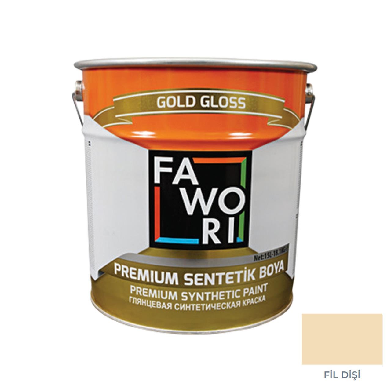 Fawori Ceramix Yarımat Sentetik Boya 15 Kg Fildişi-Fawori Sentetik Boyalar-FLZ01019
