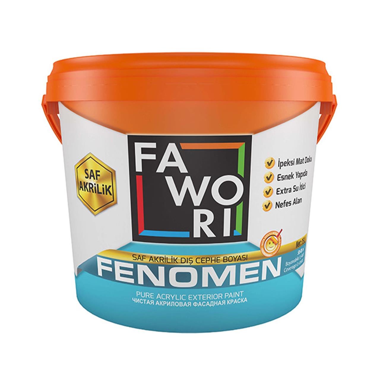 Fawori Fenomen Saf Akrilik Dış Cephe Boyası 15 Lt. Beyaz-Fawori Dış Cephe Boyaları-FLZ01012