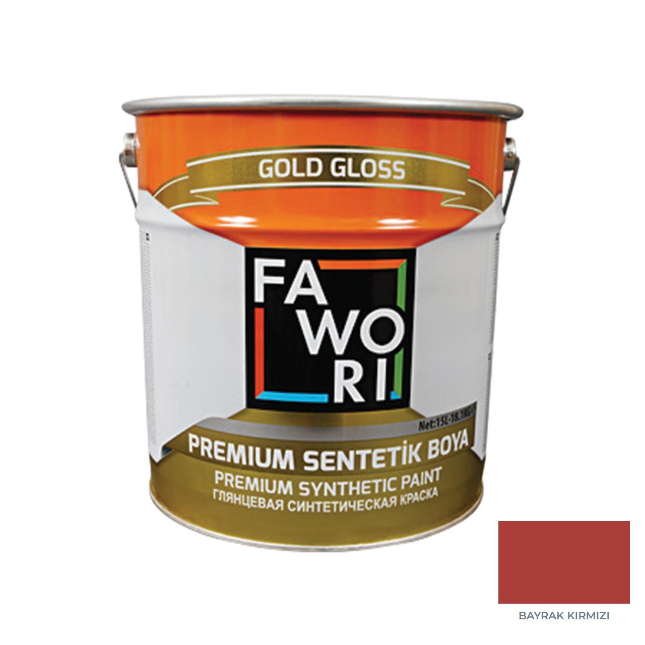 Fawori Premium Sentetik Boya 15 Kg Bayrak Kırmızı-Fawori Sentetik Boyalar-FLZ01019