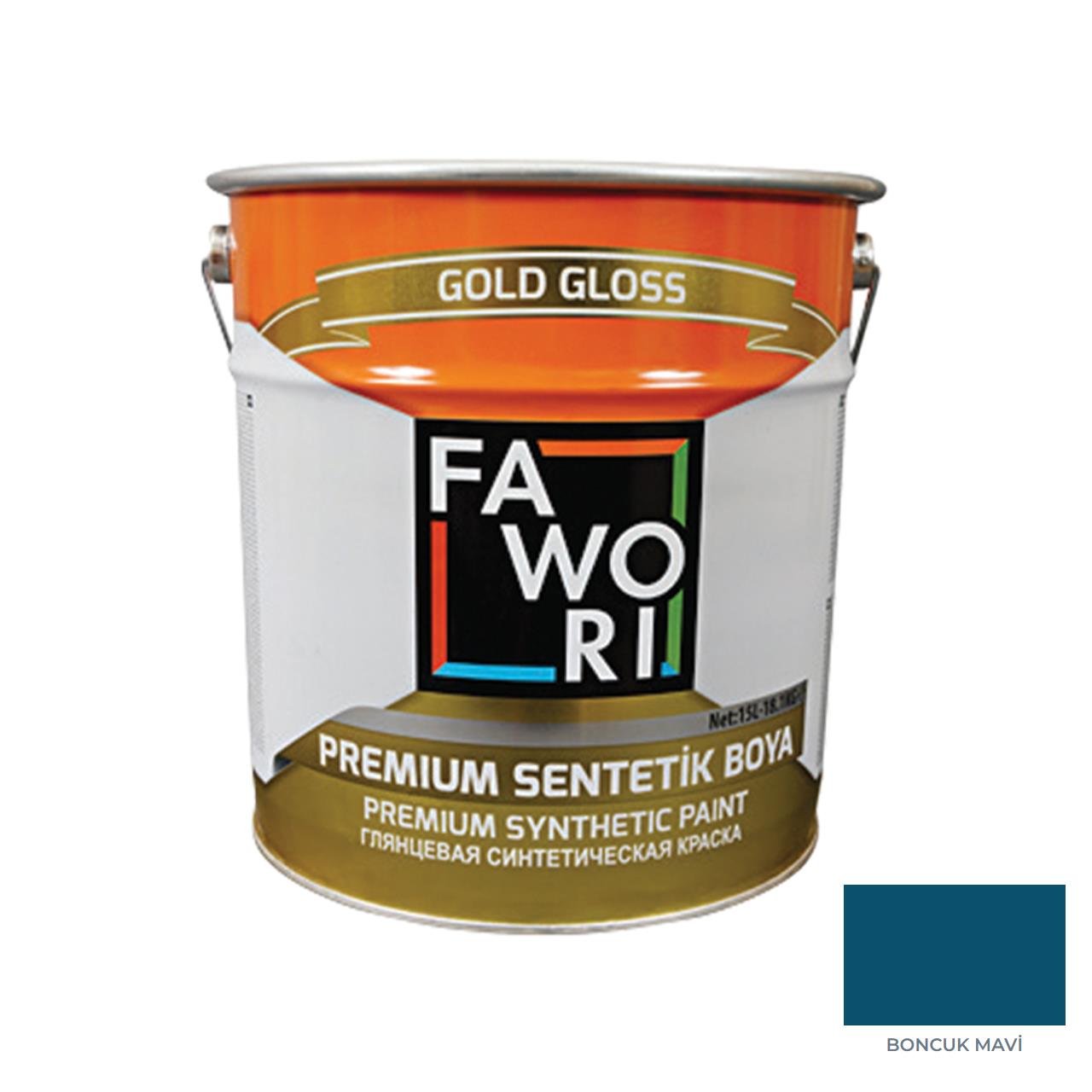 Fawori Premium Sentetik Boya 15 Kg Boncuk Mavi-Fawori Sentetik Boyalar-FLZ01019