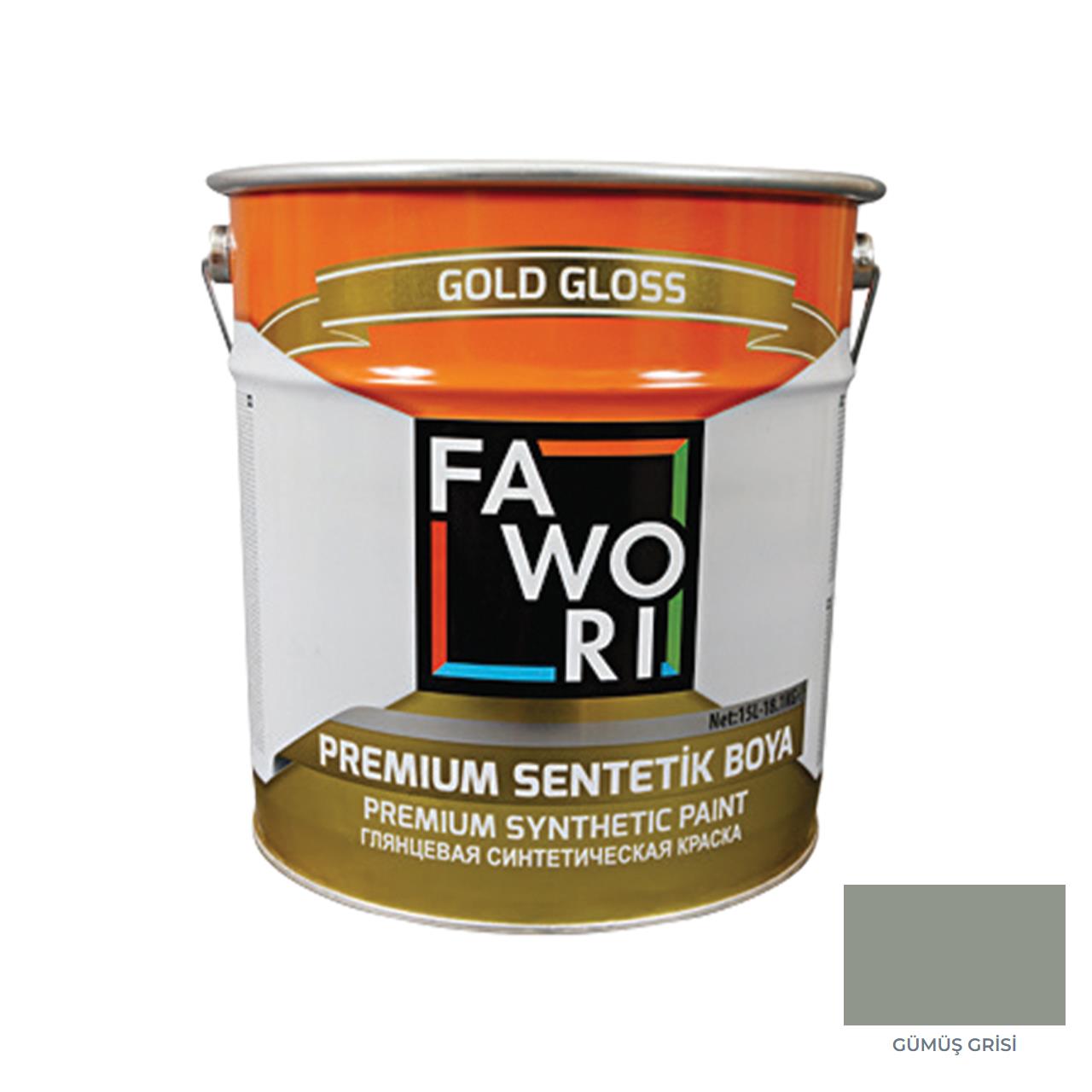 Fawori Premium Sentetik Boya 15 Kg Gümüş Grisi-Sentetik Boyalar-FLZ01019