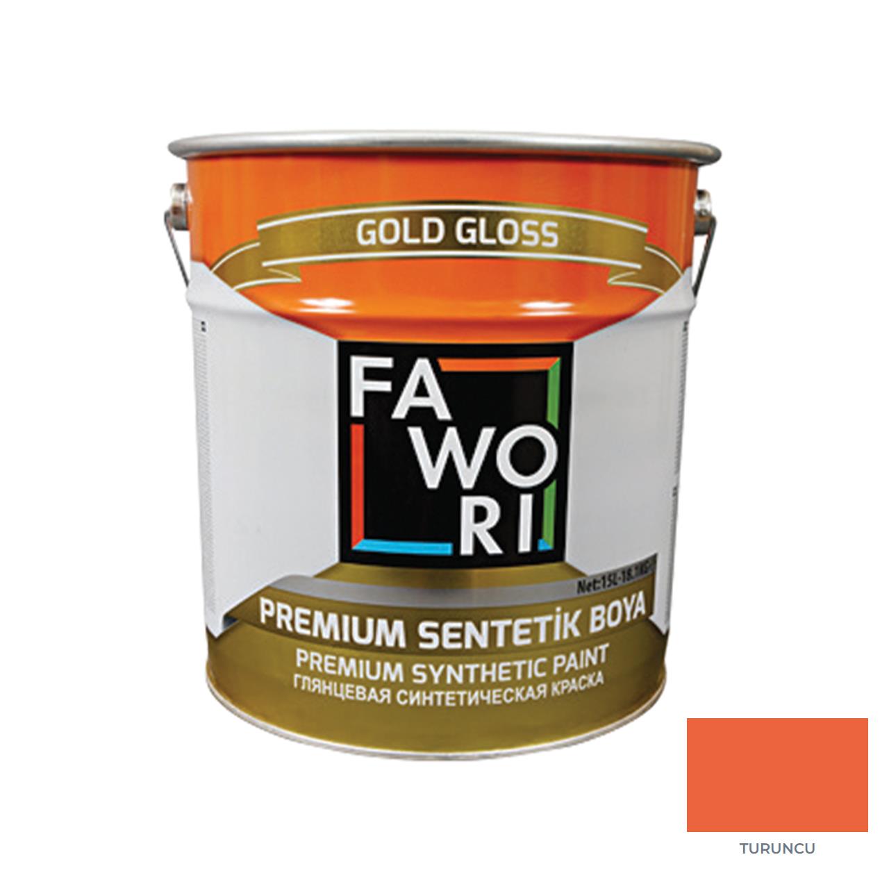 Fawori Premium Sentetik Boya 15 Kg Turuncu -Fawori Sentetik Boyalar-FLZ01019