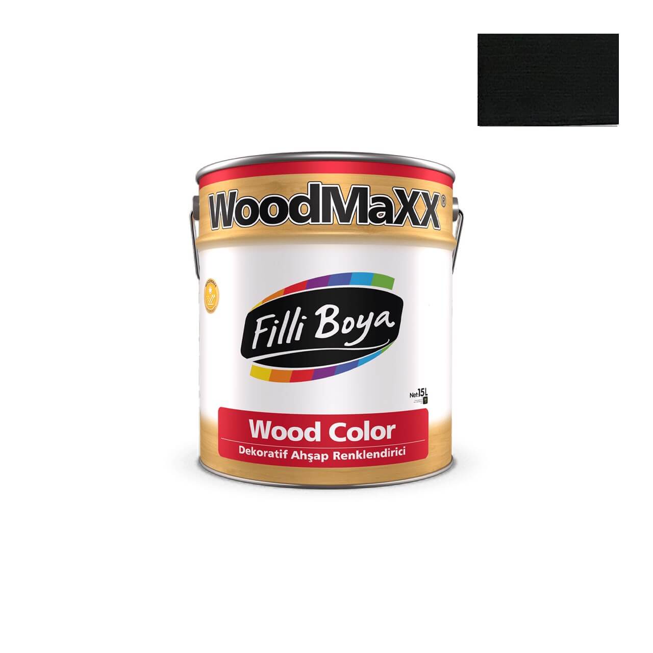 Filli Boya Wood Color Ahşap Koruyucu 0.75 LT Yeni Siyah-Ahşap ve Mobilya Boyaları-FLZ00363