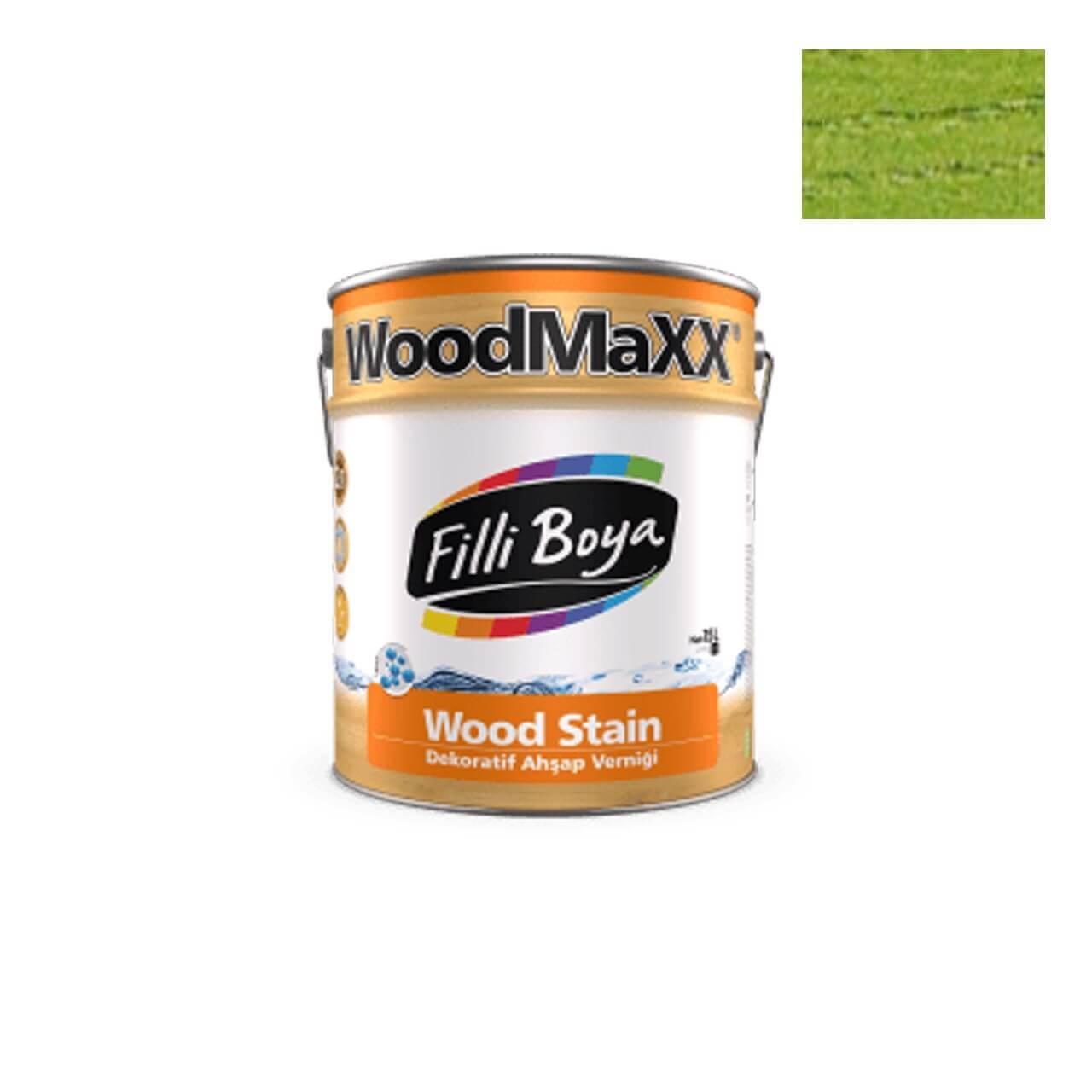 Filli Boya Wood Stain Ahşap Verniği 15 LT Orman Yeşili-Filli Boya Ahşap Boyası-FLZ00409